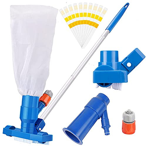 DWcouple Aspirador de Piscina, Aspiradora de Fondo de Piscina Portátil para Bañera de Hidromasaje de Fuente de SPA de Piscina, para Hojas, Tierra y Arena y Limo,Limpiafondos Piscina