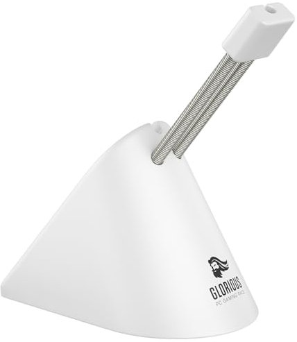 Glorious Gaming Mouse Bungee - Organizz. cavi per tutti i mouse, trascin. eliminato, braccio regol., qualità premium, impugn. base in gomma, gancio in gomma per cavi di varie dim. - Bianco