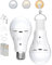 HONGNIX USB Wiederaufladbare LED-Glühbirnen, E27 mit Fernbedienung, 9W Akku-Lampe, Dimmbar in Warmweiß/Kaltweiß (3000K-6000K), Timer-Funktion, für Camping, Dekoration, 2er-Set