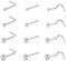 JEYORZY 12 pcs Silber Nasenpiercing, Nasenring Piercing Set, Nasenpiercing Steck Chirurgenstahl Silber L-Form Nasenstecker Piercing Nase Nose Stud Ring Nostril Piercing Damen Nasen Piercing Nase