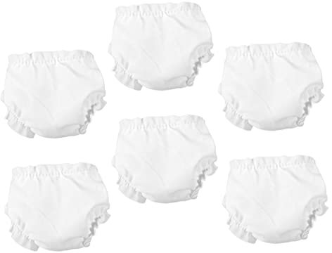 SUPVOX 6pcs Reusable Doll Underwear Adjustable Cloth Diapers for Dolls Accessories for Imaginative Play and Creative Fun