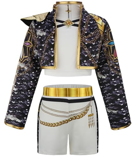 AYIMEIS Fille Rumi Cosplay Costume Complete Déguisement Anime Costume Girl Group Rumi Uniforme Noir Noël Halloween Carnaval Fête Performance Fancy Dress Enfant Taille 110-160