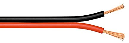 Goobay 15022 Cavo Altoparlanti, Rosso/Nero, CCA, 100m Lunghezza del Cavo