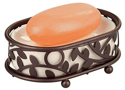 iDesign 86441EU Vine Seifenschale, vanille / bronze