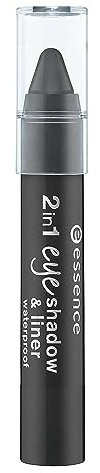 ESSENCE 2 in 1 Eyeshadow & Liner Sombra Y PERFILADOR DE OJOS 04 BLACK TO THE ROUTES