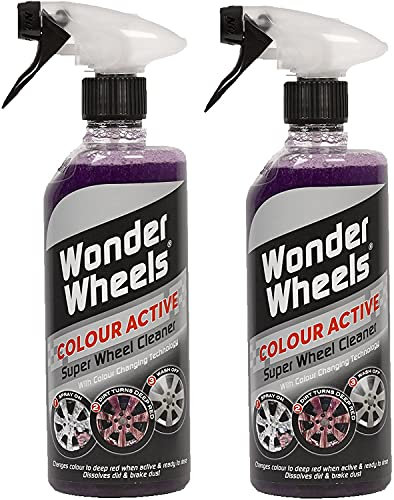 Wonder Wheels Colour Active Wheel Cleaner 600 ml Pack of 2 - Colour Activated Wheel Cleaner