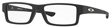 Oakley Youth Unisex Kids OY8003 Airdrop XS Rectangular Prescription Eyewear Frames, Satin Black/Demo Lens, 50 mm