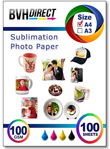 BVH Direct A4 Sublimation Paper 100gsm (100 Sheets) for EPSON, RICOH, and SAWGRASS
