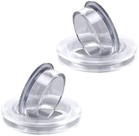 KINBOM 2 Juegos de Anillos y Tapas Sombrilla Mesa de Patio Silicona Cubierta Anillo para Agujero de Sombrilla de Mesa de Patio y Tapones Accesorios de Repuesto Jardín al Aire Libre (Transparente)