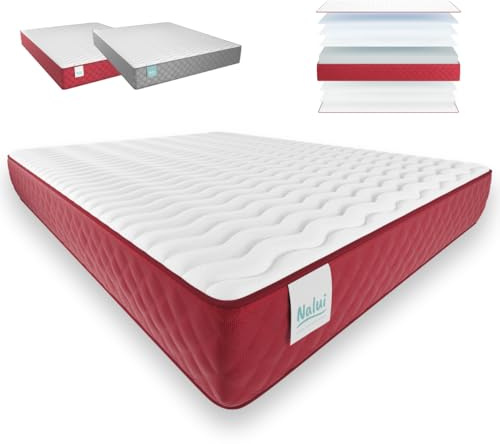 Nalui Gredos Matelas à mémoire de Forme réversible 120 x 180 cm avec système Visconfort, Tissu Stretch et Tissu 3D Respirant, Hauteur ±24 cm, fermeté Moyenne-Haute, Adaptable Fabriqué en Espagne
