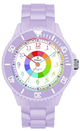 Weayege Kids Reloj de Aprendizaje Infantil Niño Niña,Relojes para Niña, Analógico Reloj de Pulsera Aprendiendo Relojes,Time Teacher para Niñas, Movida de Cuarzo,Impermeable 3ATM
