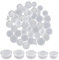 GORGECRAFT 5 taille 50 pièces Bouchons pour Salière et Poivrière Bouchon Rond en Plastique Blanc Bouchons de Remplacement avec Languette de Traction pour Bouteilles,Pots de Fleurs,Tuyaux