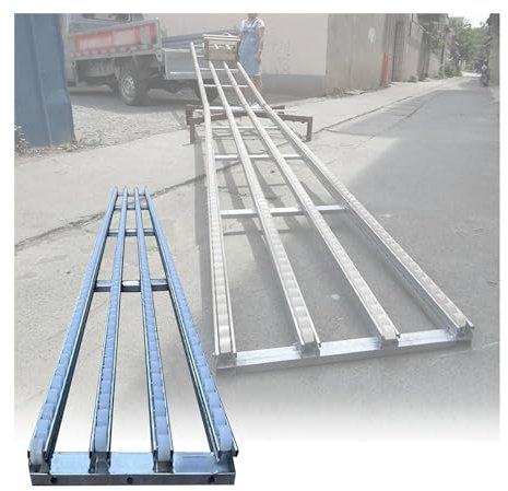 Convoyeur Rouleaux, 40x200cm Transporteur Gravité Non Electrique Pliable, Portabilité Lève Glissières Déchargement, Rail a roulettes Galets Rouleaux avec roulettes Plastique pour Quais Remorques