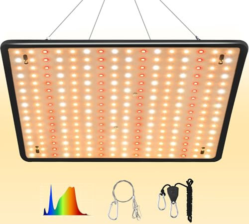 DragonLight EW1000 Lampe de croissance LED à spectre complet avec UV IR pour plantes d'intérieur et serre, légumes et fleurs, 60 x 60 cm