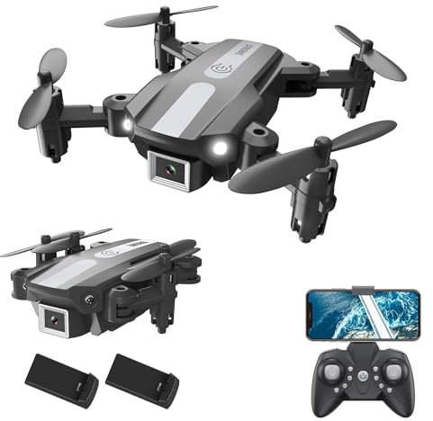Wipkviey T25 Drohne mit kamera 1080p, Faltbar Mini Drohnen für Anfänger Erwachsene, FPV RC Quadrocopter mit 2 Batterien, WiFi Übertragung, Headless-Modus, Schwerkraft kontrolle