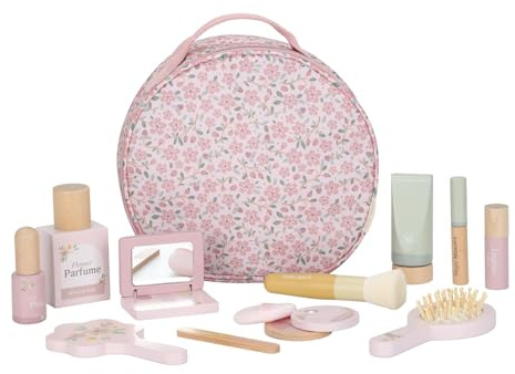 Little Dutch 2515 Set de juego de madera Beautycase Maletín de maquillaje - rosa