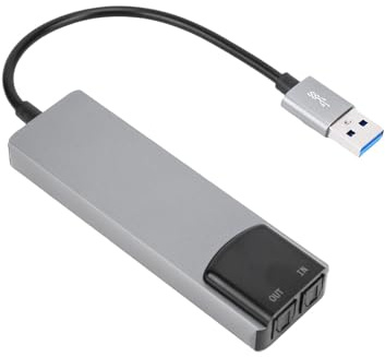 VBESTLIFE 7.1 USB-Surround-Soundkarte mit Optischem SPDIF, Hochauflösende Externe Soundkarte für PC-Laptop, USB-Audio-Adapter aus Aluminiumlegierung