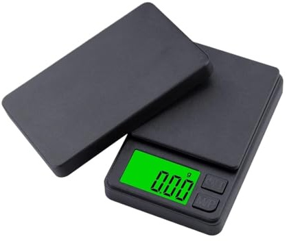 Báscula de cocina, Báscula digital de bolsillo 500 g (0,01 g), LCD, mini báscula for gramos, alimentos, joyas, onzas, granos, 1000,1, con retroiluminación,para hornear, café, joyería(500g 0.01g)