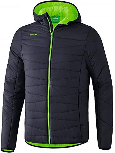 Erima Unisex Kinder Basic Stepp- Jacke (9060702), dunkelgrau/green gecko, 164