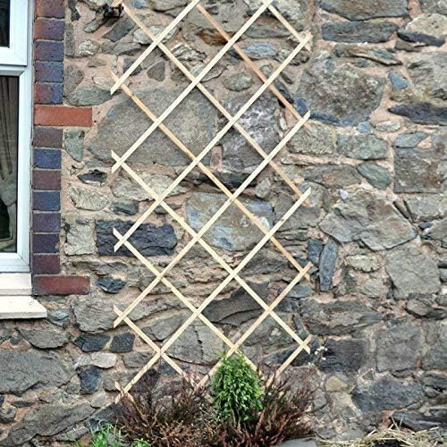 Garden Mile Wooden Expanding Trellis Garden Wall for Climbing Plants Wooden Climbing Plant Support Panel for Flowers Decorative Trellis Fence Panels Expandable 180 x 90cm