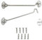 SZXMDKH 2 Pcs Stainless Steel Cabin Hook and Eye Latch, Gate Lock, Barn Door Swivel Window Lock With Mounting Screws for Shed, Gate or Garage Door, 8 Inch Sliver