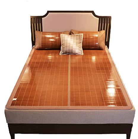 Bambusmatte Bett Schlafen Pad Matte Abkühlen Schwitzen, Sommer Cool Schlafmatte Bambus Rattan, Faltbar Klimageräte Matratze Bettmatte Glatt für Schüler Schlafsaal Home Schlafzimmer Einzelbett