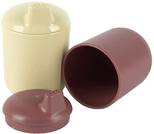 Dantoy - Tiny Biobased Sippy Cups - Nude & Ruby (6220)