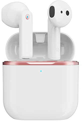 DRQQ Wireless Earbuds Bluetooth Earbuds Wireless Headphones IPX5 Waterproof Earphones Noise Cancelling Headset Deep Bass Long Battery Bluetooth Headphones with Mic for iPhone Android