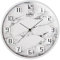 MPM Quality Damali Design Kunstoff Wanduhr, 3D arabische Ziffern, Weiß/Marmor Motiv, Quarz-Uhrwerk Sweep, modern, Analog, Wand-Deko, Dekoration Wohnzimmer, Küche, Büro, Schlafzimmer, ∅ 304x42 mm