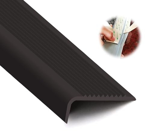 Profilo Per Scale In Pvc A Forma Di L Angolo Protettivo Rigido In PVC Autoadesivo Riparo Dei Profili Angolari E Bordi Listello Di Protezione In Plastica Flessibile Facile Da Installare ( Color : Black