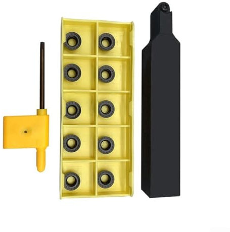 CWOQOCW Ensemble d'outils de tournage, porte-outils de tour en métal pour tournage, rainurage, filetage, inserts en carbure de tungstène 20 mm
