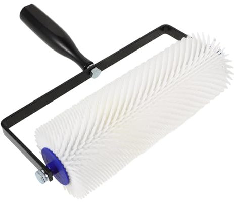 Angoily Spiked Screed Floor Roller for Self-Leveling Epoxy Paint 10-inch Defoaming Roller Spikes for Cement Floors for Construction and DIY Projects