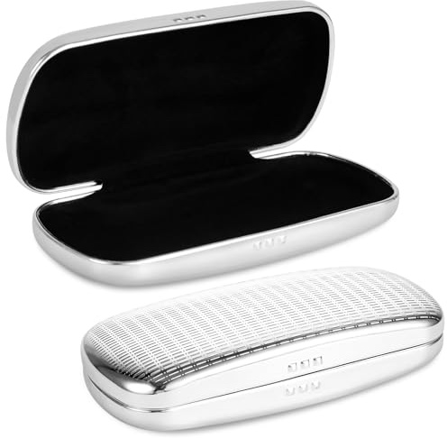 Hifot Etui Lunettes Rigide de Aluminium, Métal Étui à Lunettes Homme Femme Enfant, Portable Boîte de Lecture Glasses Case