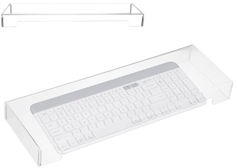 GARIOUANS Cubierta de Teclado Acrílica Transparente para Escritorio, Funda Protectora Resistente al Agua y Polvo, Accesorio Adecuado para Teclado Mecánico en Oficina