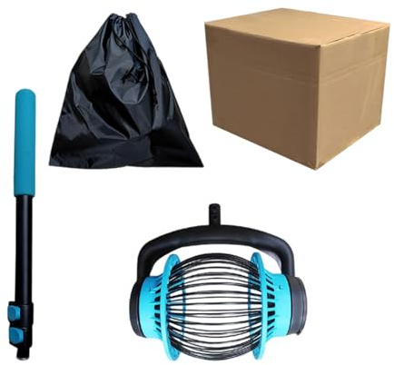 Canna da raccolta da giardino resistente regolabile con albero telescopico in alluminio adatto per recupero senza sforzo di noci di castagno antiruggine strumento di raccolta di dadi in alluminio