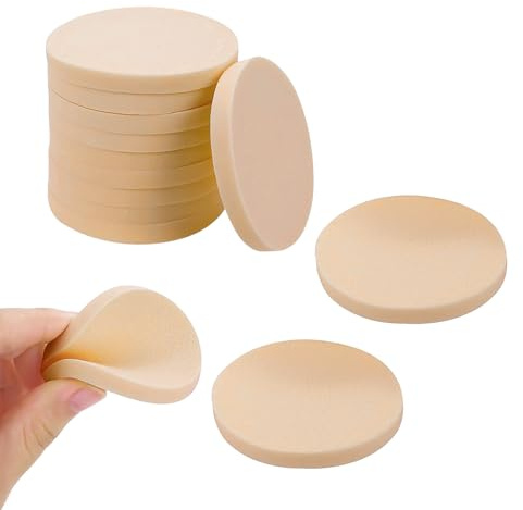 12 Pezzi Spugne per il Trucco, spugnette per trucco, Rotonde Spugne Cosmetiche In Lattice, rotonde per fondotinta, adatte per fondotinta liquido, polvere di crema, correttore