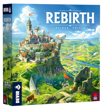 Devir - Rebirth Juego de Mesa de Estrategia y Control de Áreas, Colocación de Losetas, Temática Celta Medieval, Reiner Knizia, 2-4 Jugadores - Versión Española