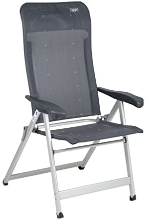 Crespo - Silla de Camping reclinable - 7 Posiciones - AL-237 - Gris Oscuro