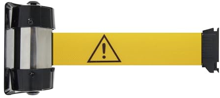 Enrouleur mural - sangle 4 m - jaune + logo DANGER
