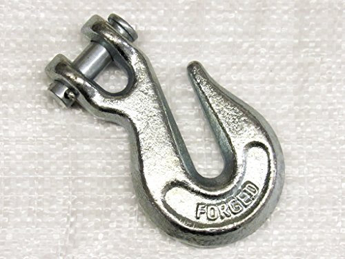 Clevis Grab Hook 6MM (Alloy Steel Zinc Plated 1/4 Shortener Chain Pull Pin Recovery Towing Trailer)