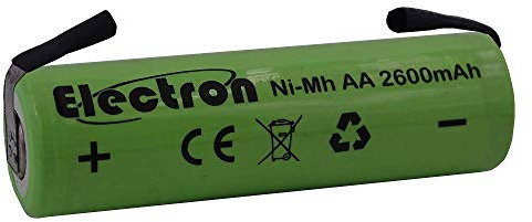 Batteria ricaricabile Ni-Mh Stilo AA 1,2V 2600mAh con linguette lamelle terminali a saldare per pacco pacchi batteria