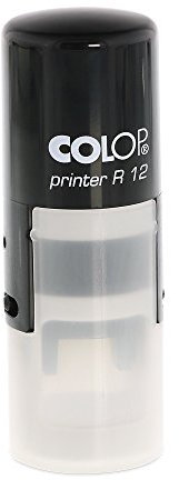 Stempel Colop Printer R 12 custom (ø12 mm - 2 Zeilen) mit individueller Textplatte Farbe Schwarz