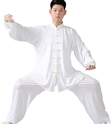 Daoba Unisex Tai Chi Uniform Schnalle Kleidung Üben Kung Fu Passt Leistung Kleidung Zweiteiliger Anzug Traditionelle Kampfkunst