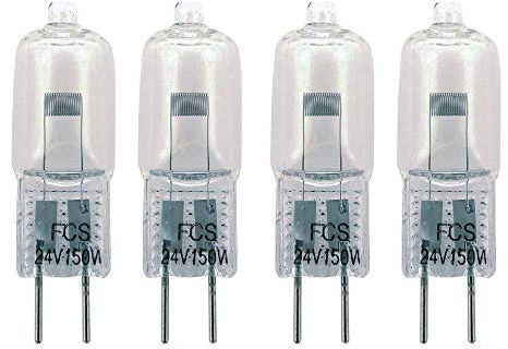 FXLab Lot de 4 ampoules capsule à effets G6.35 150 W 24 V
