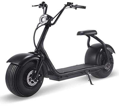 TOXOZERS 2000w Motor Lithium Electric Scooter for Adults, Fat Tire Electric Scooter with Seat, LCD Display, Bright LED Headlight, Hydraulic Front and Rear Brakes and Wide Deck