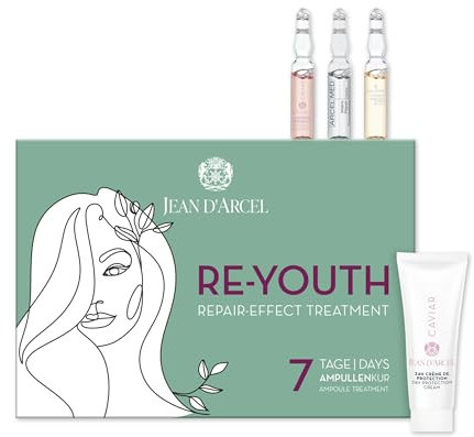 JEAN D'ARCEL RE-YOUTH Repair Effect Treatment – 7 Tage Ampullenkur für trockene und geschädigte Haut – Mit Pro-Retinol – 7 x 2 ml + 1 x 10ml