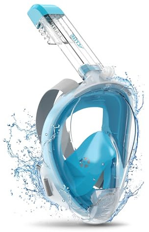 ACURE Máscara de Buceo, SN04 Máscara de Esnórquel con Soporte de Cámara Desmontable, Sistema de Respiración Mejorado, Antivaho, Antifugas & 180° Panorámica para Adultos, Jóvenes