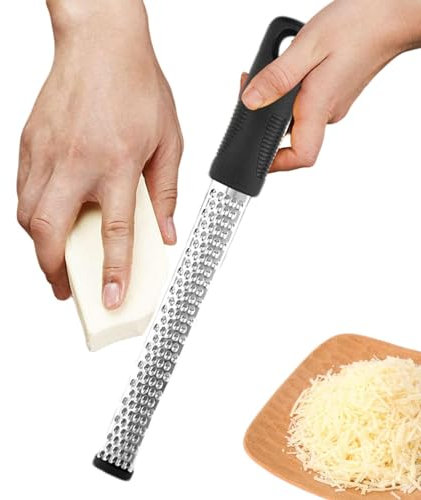 Râpe à zesteur de citron, râpe à fromage | Outil Zester de barre en acier inoxydable avec poignée ergonomique - Zesteur d'agrumes et râpe à fromage, râpe à main robuste pour chocolat, citron ail, Frui