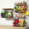 OVERTANG 3 Stück Obstkorb Hängend Drahtkorb, Obstkorb Etagere Obst Aufbewahrung, Küchen organizer Mit Holzdeckel Drahtkorb Stapelbar Wandmontierbar Zur Aufbewahrung Von Gemüse, Obst Und Snack