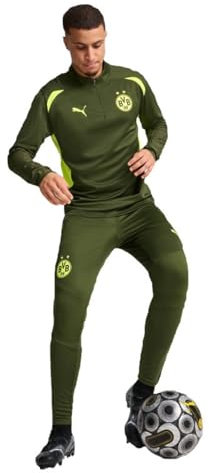 PUMA BVB Borussia Dortmund 1/4 Zip Trainingsanzug für Herren, Größe:3XL, Farbe:Grün